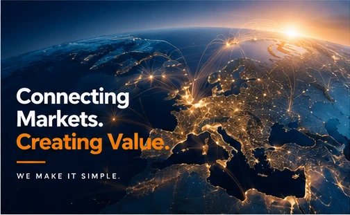 Digital global network connecting markets