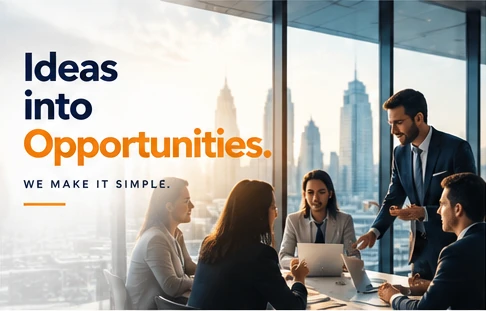 Concept visual illustrating international business consulting and partnerships