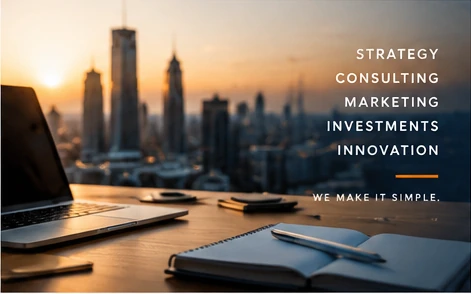 Strategy and growth concept with a modern executive workplace